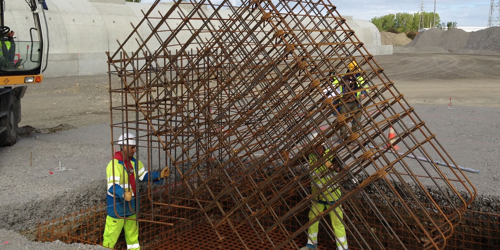 Travaux de béton armé réalisés de la société LTP